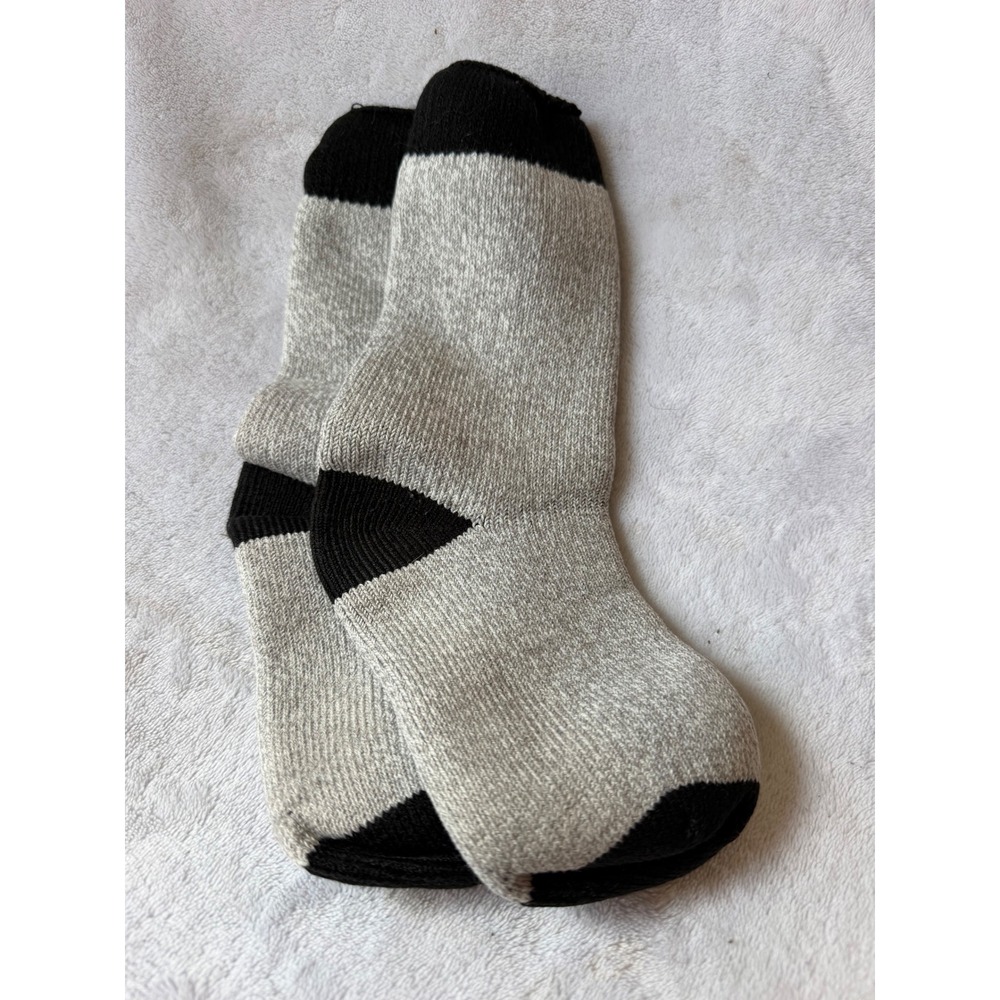 Unbranded Thermal Boot Socks Unisex One Size Gray Black Good Marled Knit Cozy